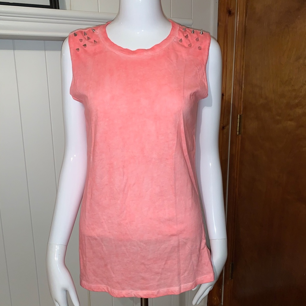 Forever 21 Nail Spiked Peach T-shirt